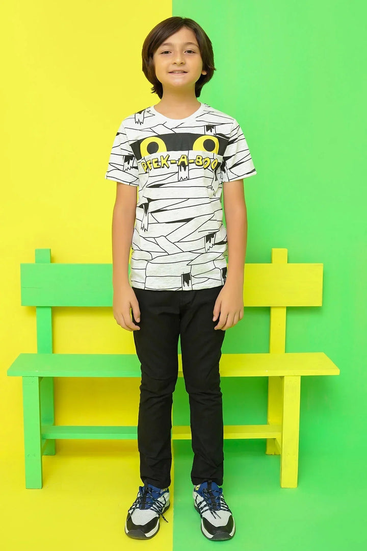 Ochre RTW Printed Cotton T-Shirt Boys 1 Piece OKB-293 - Summer Collection