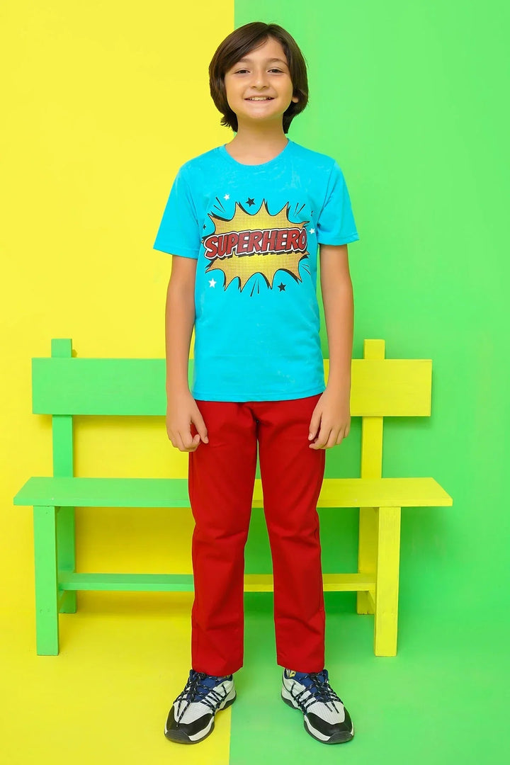 Ochre RTW Printed Cotton T-Shirt Boys 1 Piece OKB-290 - Summer Collection