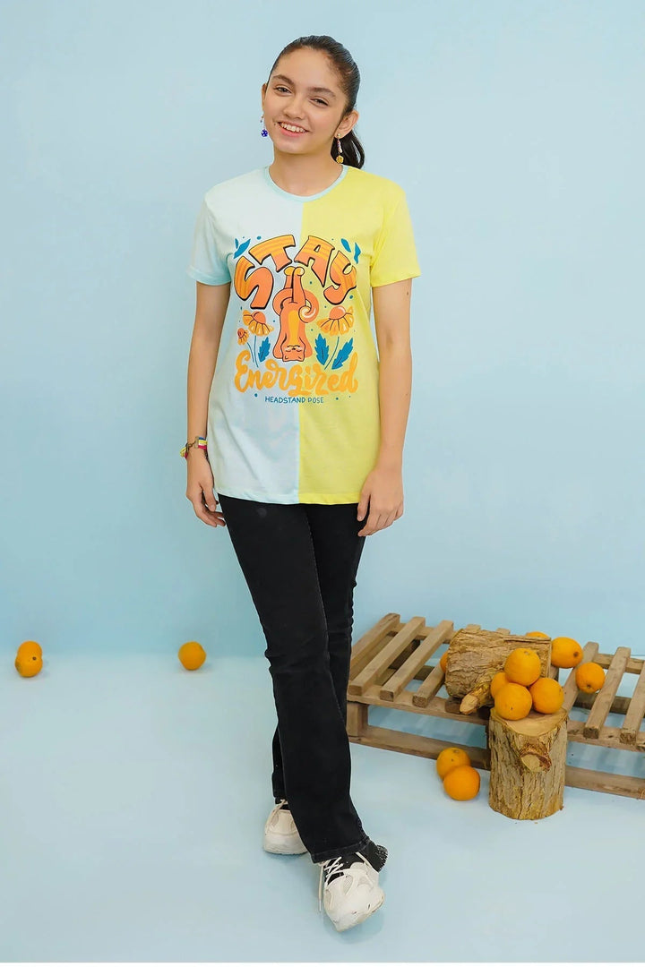 Ochre RTW Printed Cotton T-Shirt Girls 1 Piece OGK-278 - Summer Collection
