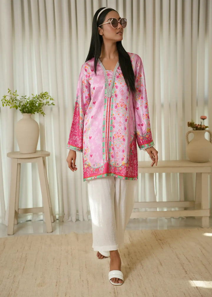 Karashe Women Pret Printed Shamooz 2 Piece Suit Rose Tinted Day - Summer Collection