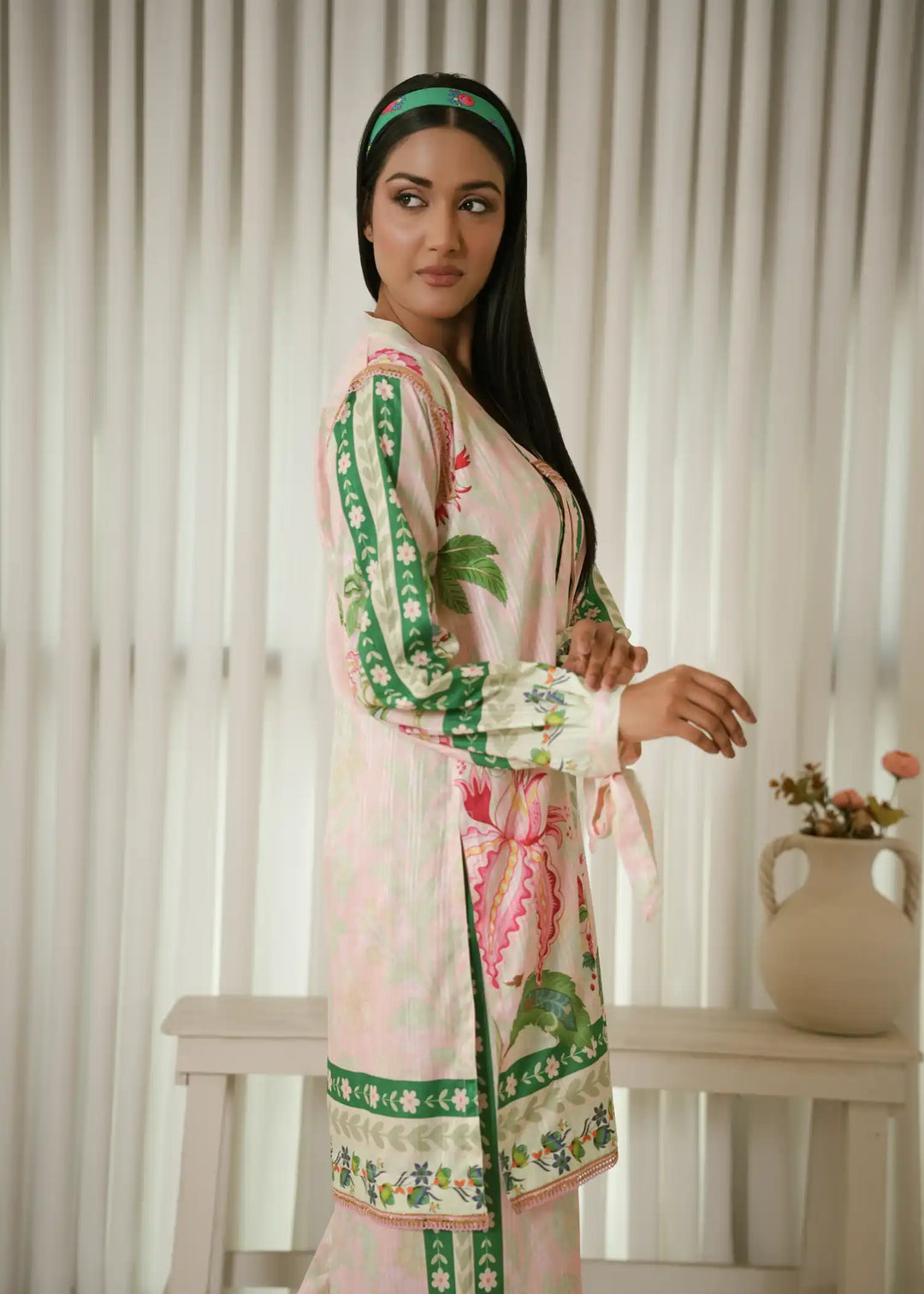 Karashe Women Pret Printed Blended Lawn Co-Ord Sets Blush - Summer Collection