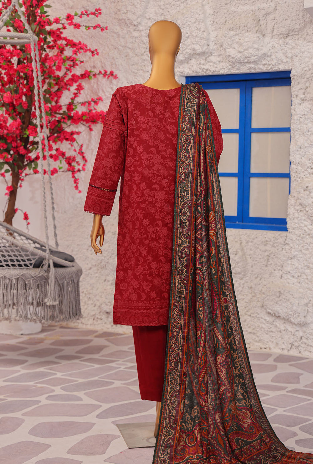 Cross Hatch by Hz Textiles Unstitched Khaddar 3 Piece Embroidered KCE-3094 - Winter Collection