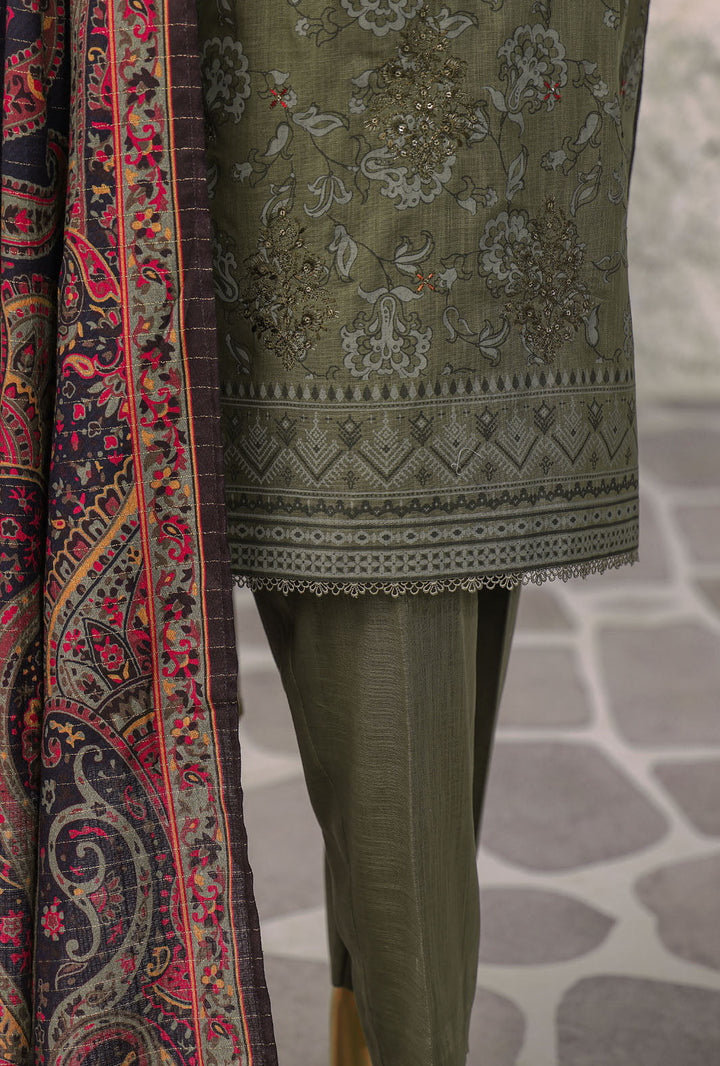 Cross Hatch by Hz Textiles Unstitched Khaddar 3 Piece Embroidered KCE-3096 - Winter Collection