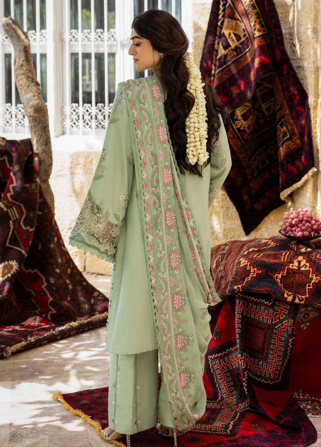 Kahf Premium Embroidered Karandi Suits Unstitched 3 Piece KHF25KU KKH-01 Primrose - Winter Collection