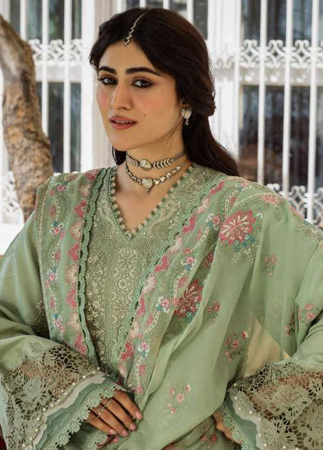 Kahf Premium Embroidered Karandi Suits Unstitched 3 Piece KHF25KU KKH-01 Primrose - Winter Collection