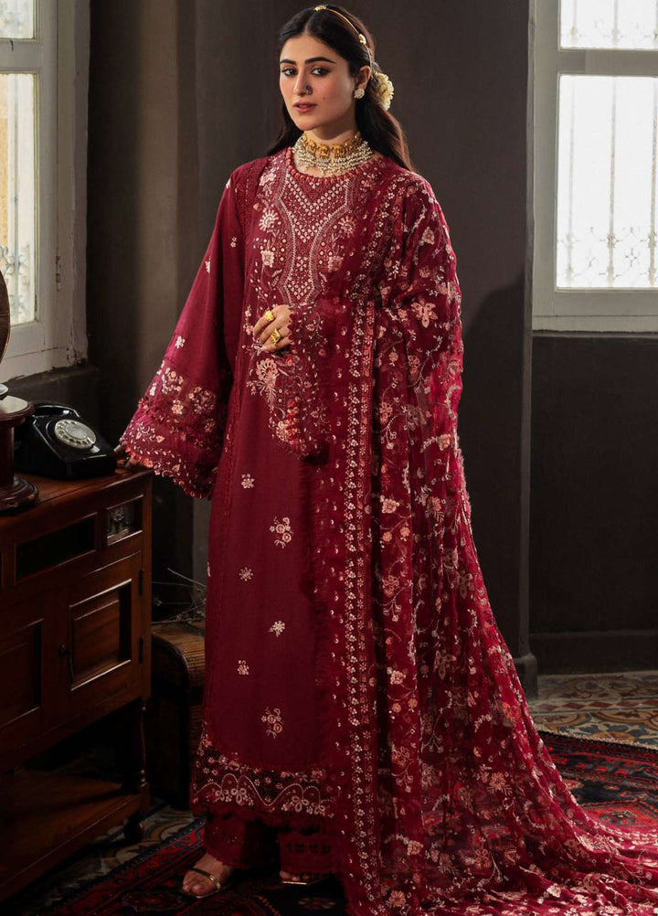 Kahf Premium Embroidered Karandi Suits Unstitched 3 Piece KHF25KU KKH-03 Roselith - Winter Collection