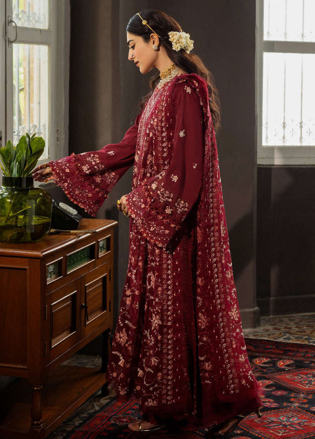 Kahf Premium Embroidered Karandi Suits Unstitched 3 Piece KHF25KU KKH-03 Roselith - Winter Collection