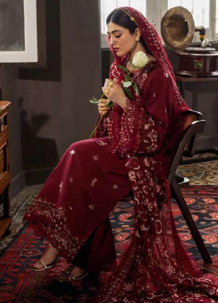 Kahf Premium Embroidered Karandi Suits Unstitched 3 Piece KHF25KU KKH-03 Roselith - Winter Collection