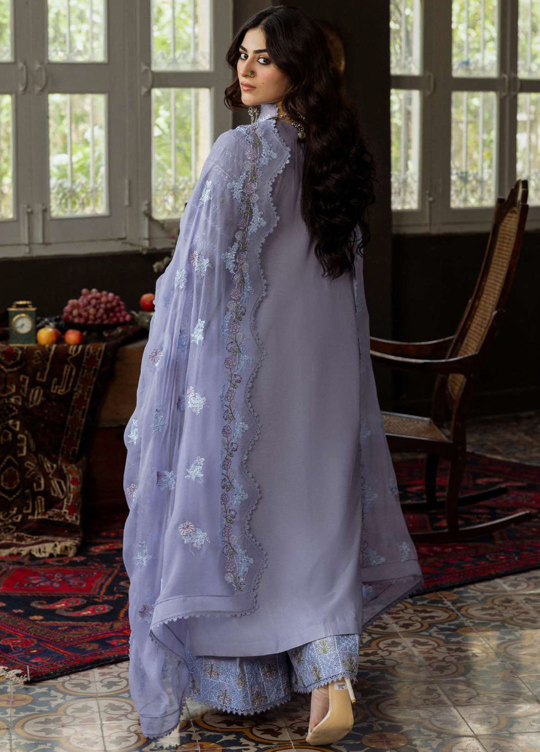 Kahf Premium Embroidered Karandi Suits Unstitched 3 Piece KHF25KU KKH-04 Wisteria - Winter Collection