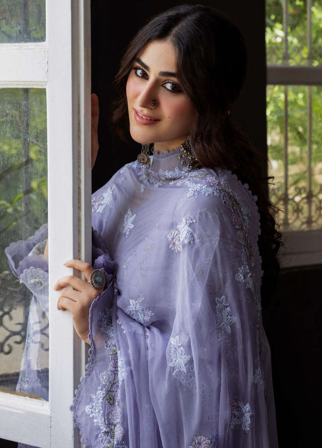 Kahf Premium Embroidered Karandi Suits Unstitched 3 Piece KHF25KU KKH-04 Wisteria - Winter Collection