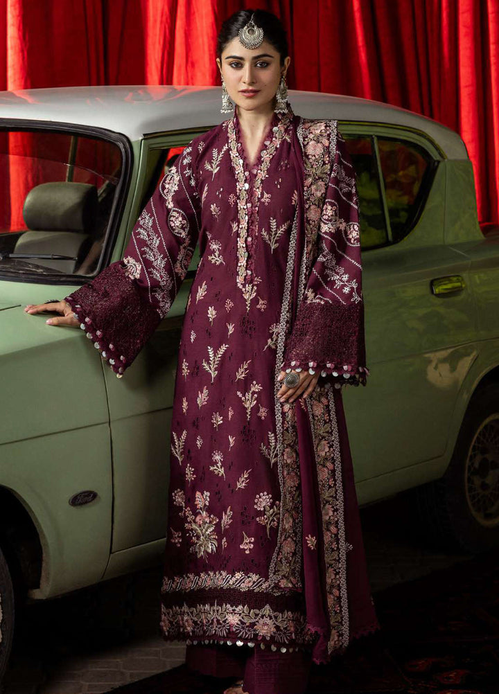 Kahf Premium Embroidered Karandi Suits Unstitched 3 Piece KHF25KU KKH-06 A Umbalite - Winter Collection