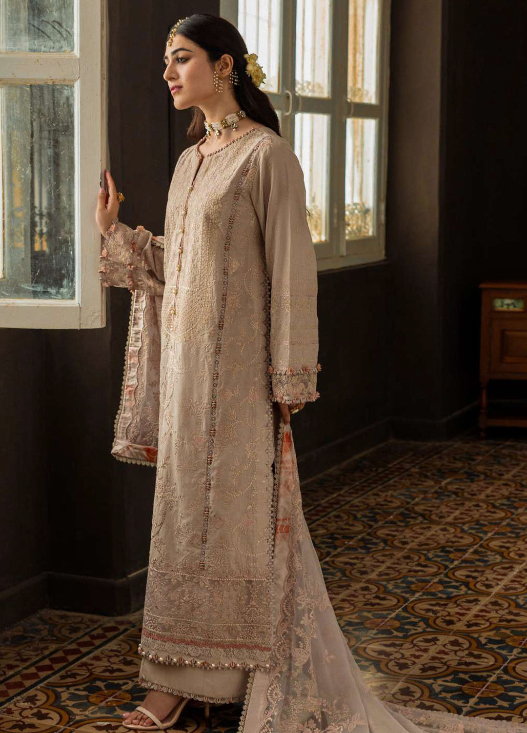 Kahf Premium Embroidered Karandi Suits Unstitched 3 Piece KHF25KU KKH-07 Bali - Winter Collection