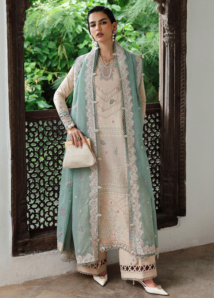 Q Line by Qalamkar Embroidered Linen Suits Unstitched 3 Piece QLM25QW KL-07 Whisper - Winter Collection