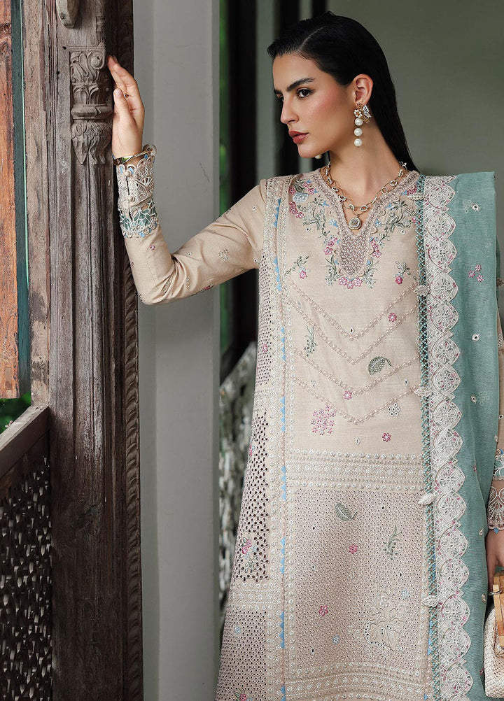 Q Line by Qalamkar Embroidered Linen Suits Unstitched 3 Piece QLM25QW KL-07 Whisper - Winter Collection