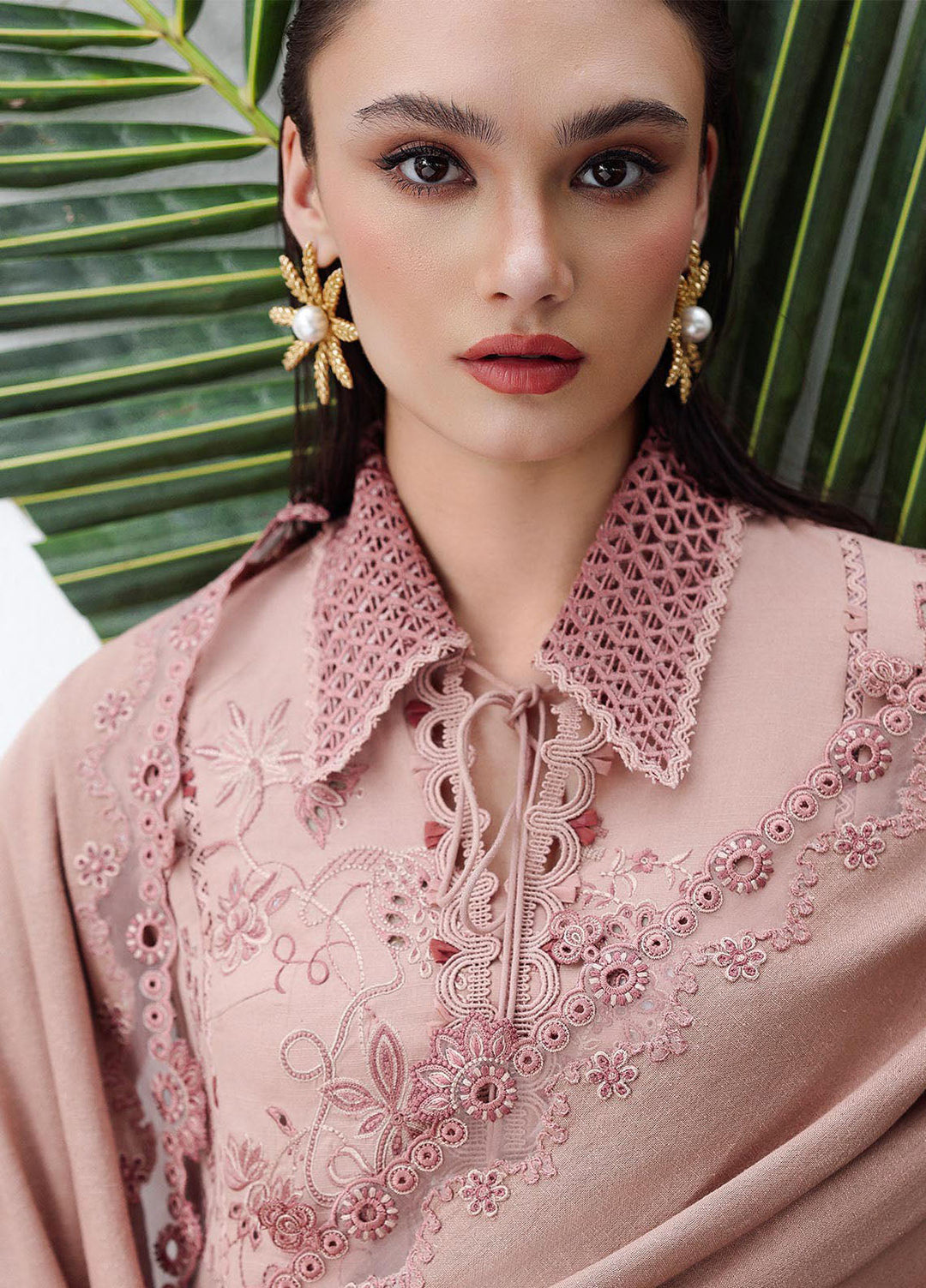Q Line by Qalamkar Embroidered Linen Suits Unstitched 3 Piece QLM25QW KL-08 Veil - Winter Collection