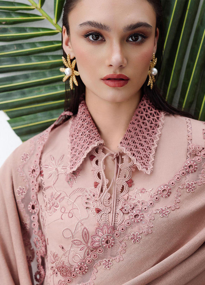 Q Line by Qalamkar Embroidered Linen Suits Unstitched 3 Piece QLM25QW KL-08 Veil - Winter Collection