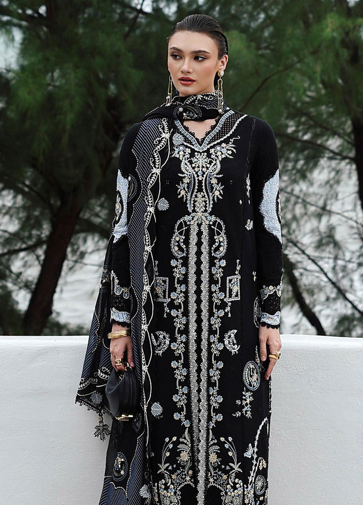Q Line by Qalamkar Embroidered Linen Suits Unstitched 3 Piece QLM25QW KL-09 Zyra - Winter Collection