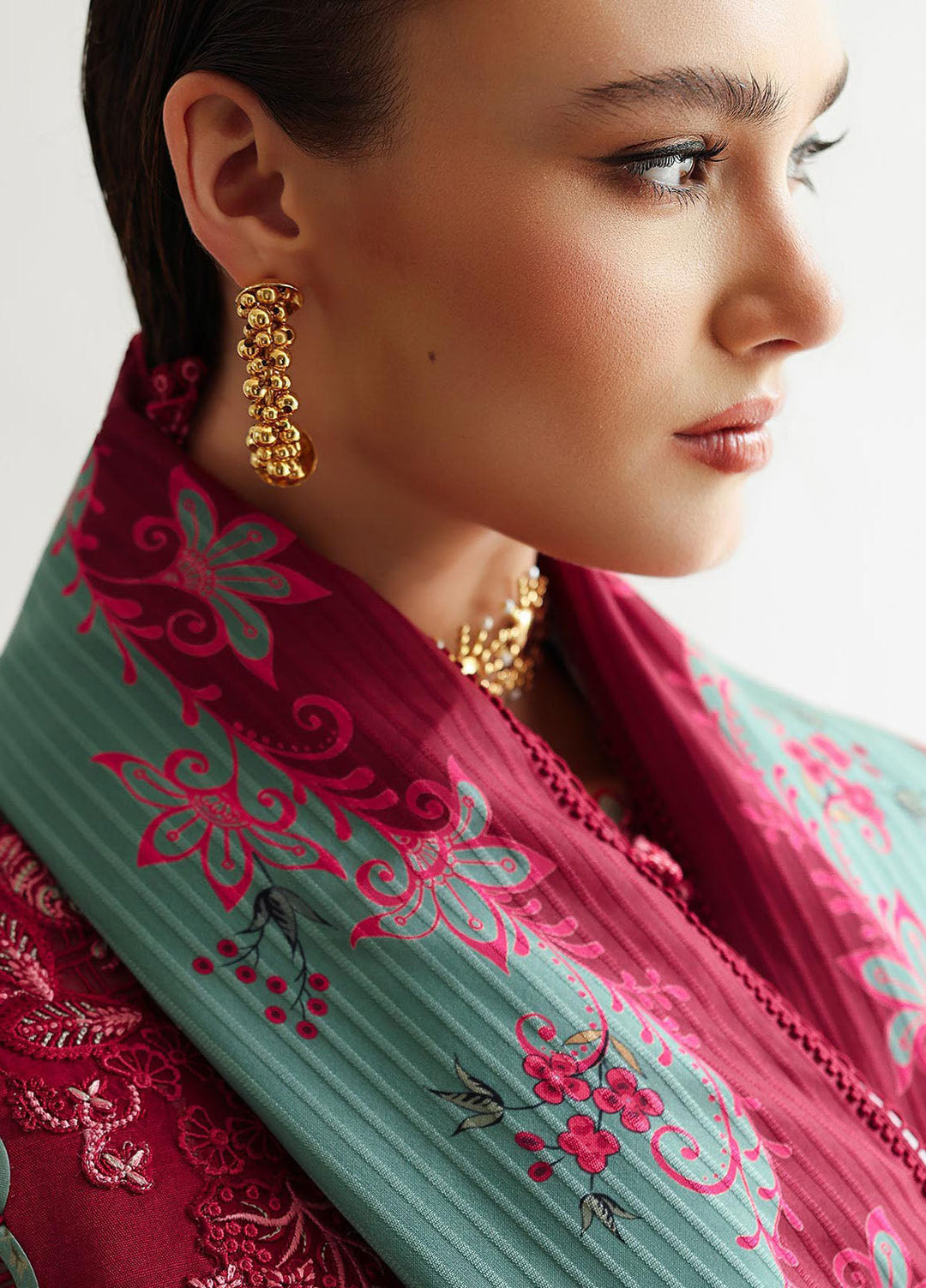 Q Line by Qalamkar Embroidered Linen Suits Unstitched 3 Piece QLM25QW KL-12 Roohi - Winter Collection