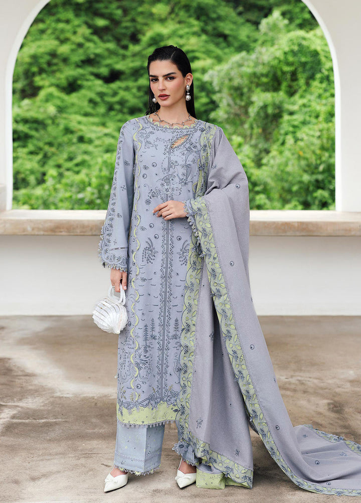 Q Line by Qalamkar Embroidered Linen Suits Unstitched 3 Piece QLM25QW KL-13 Saahil - Winter Collection