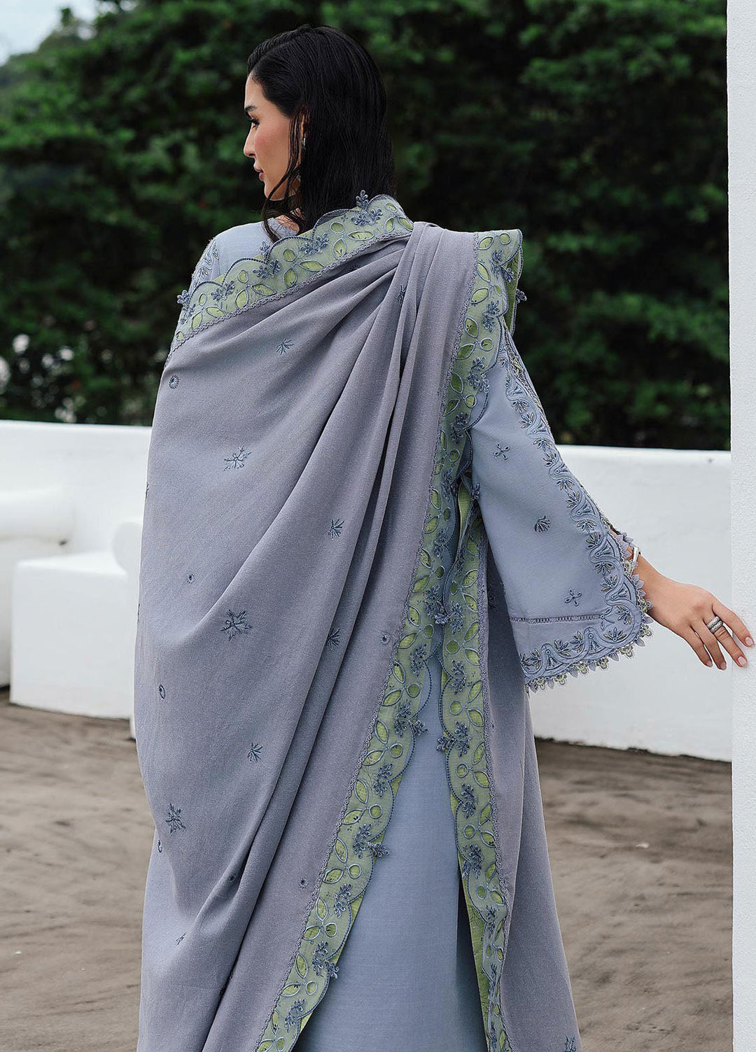 Q Line by Qalamkar Embroidered Linen Suits Unstitched 3 Piece QLM25QW KL-13 Saahil - Winter Collection