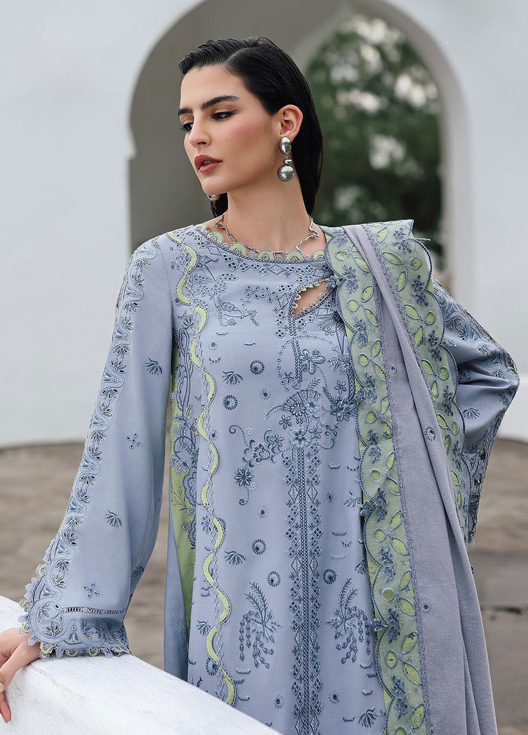 Q Line by Qalamkar Embroidered Linen Suits Unstitched 3 Piece QLM25QW KL-13 Saahil - Winter Collection
