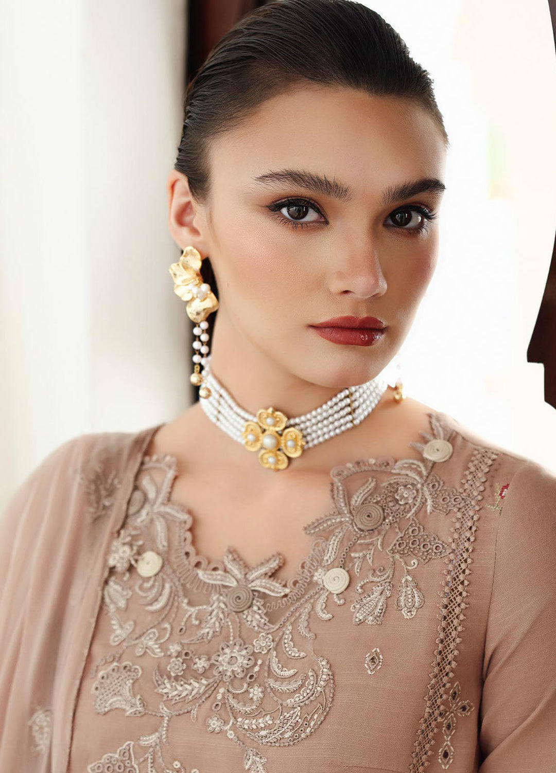 Q Line by Qalamkar Embroidered Linen Suits Unstitched 3 Piece QLM25QW KL-14 Dusk - Winter Collection