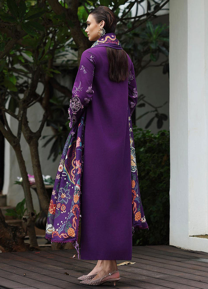 Q Line by Qalamkar Embroidered Linen Suits Unstitched 3 Piece QLM25QW KL-15 Iris - Winter Collection