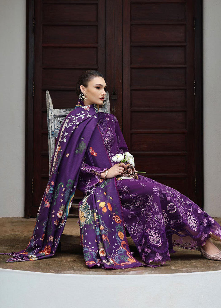 Q Line by Qalamkar Embroidered Linen Suits Unstitched 3 Piece QLM25QW KL-15 Iris - Winter Collection