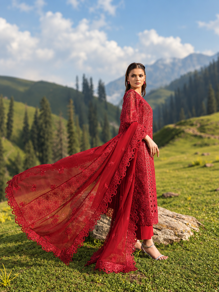 Dastaan by Zebtan Unstitched Embroidered Tassal Silk 3 Piece Suit ZB26UD DZ-06 - Festive Collection