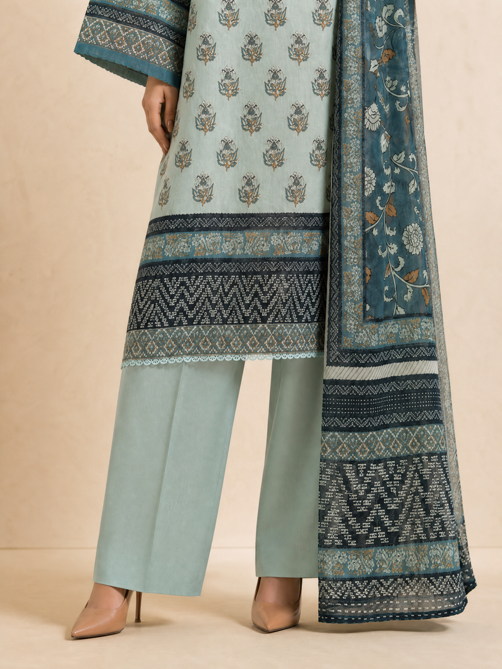 Platinum Jaipuri by HZ Textiles Unstitched Printed Lawn 3 Piece Suit PJB - 3235 Casual Collection