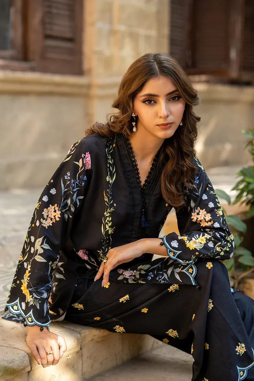 Dhaga Women Pret Printed Herringbone 2 Piece Suit Keiran FW25DSE707 - Winter Collection