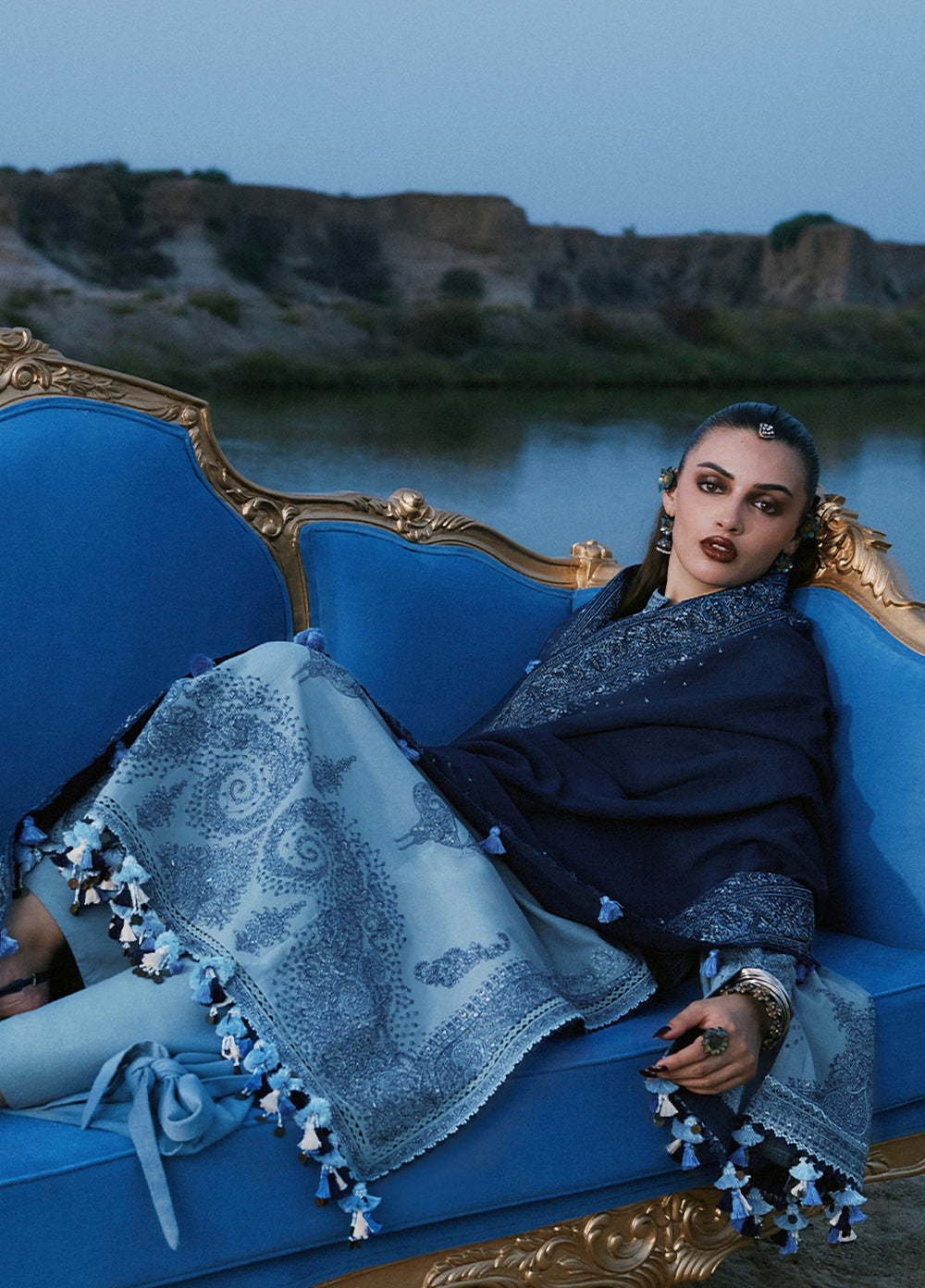Radha Kishan by Hussain Rehar Unstitched Embroidered Karandi 3 Piece Suit AAB - Winter Collection
