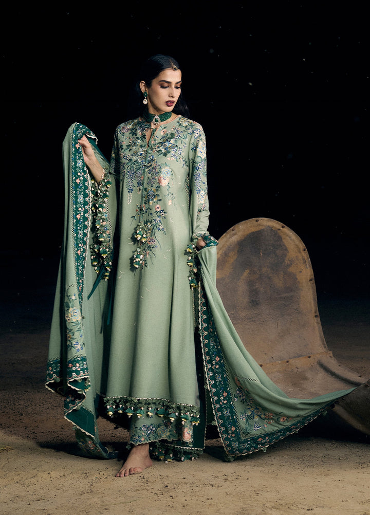Radha Kishan by Hussain Rehar Unstitched Embroidered Karandi 3 Piece Suit AAIRA - Winter Collection