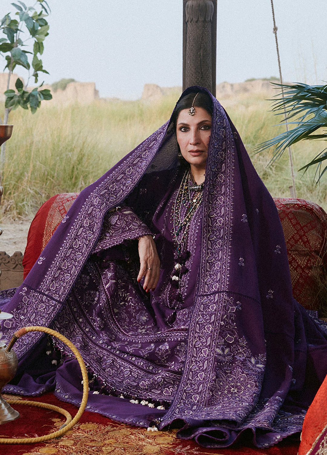 Radha Kishan by Hussain Rehar Unstitched Embroidered Karandi 3 Piece Suit SASSI - Winter Collection