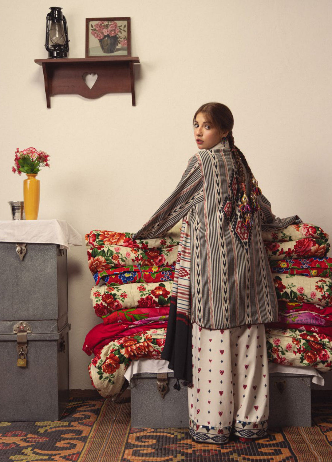 Coco by Zara Shahjahan Unstitched Printed Linen 3 Piece Suit CZ26UPL Leela 10A - Casual Collection