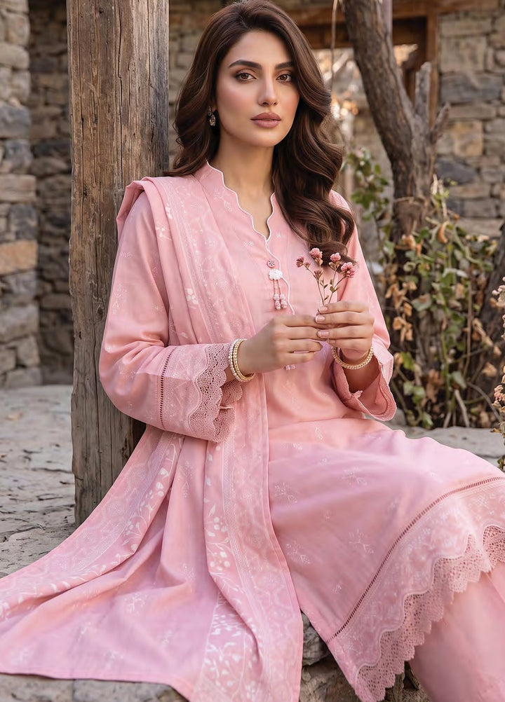 Lakhany Unstitched Printed Pashmina 3 Piece Suit LSM26UP LG-RK-0196-B - Casual Collection