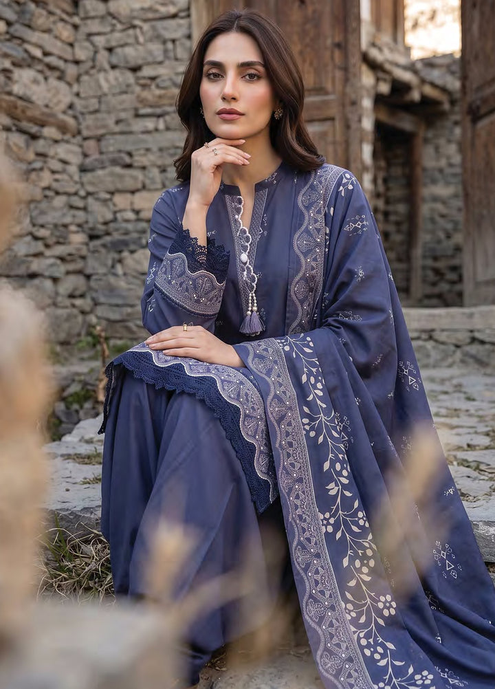 Lakhany Unstitched Printed Pashmina 3 Piece Suit LSM26UP LG-RK-0196-C - Casual Collection
