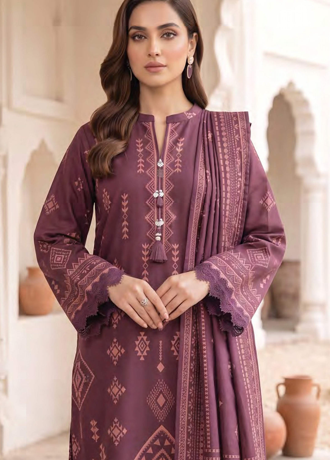 Lakhany Unstitched Printed Cashmi Wool 3 Piece Suit LSM26UCW LG-RK-0197-A - Casual Collection