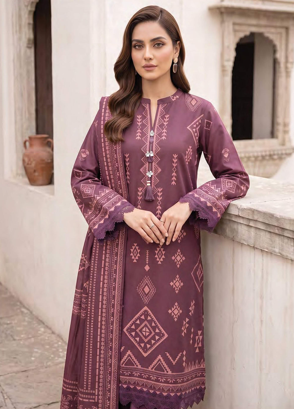 Lakhany Unstitched Printed Cashmi Wool 3 Piece Suit LSM26UCW LG-RK-0197-A - Casual Collection