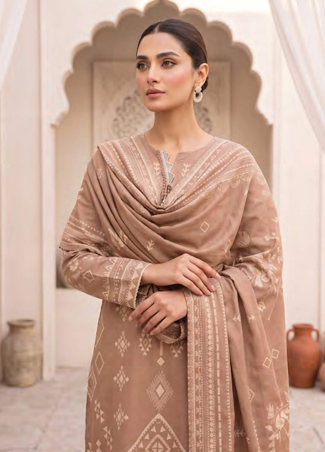 Lakhany Unstitched Printed Cashmi Wool 3 Piece Suit LSM26UCW LG-RK-0197-B - Casual Collection