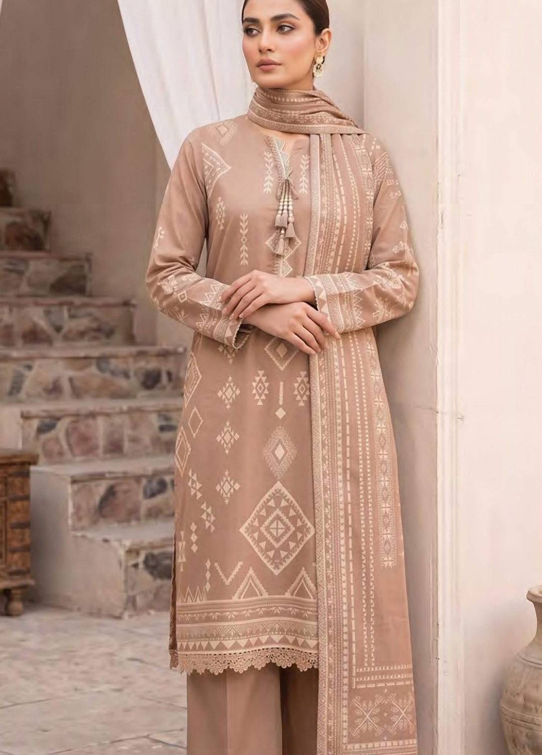 Lakhany Unstitched Printed Cashmi Wool 3 Piece Suit LSM26UCW LG-RK-0197-B - Casual Collection