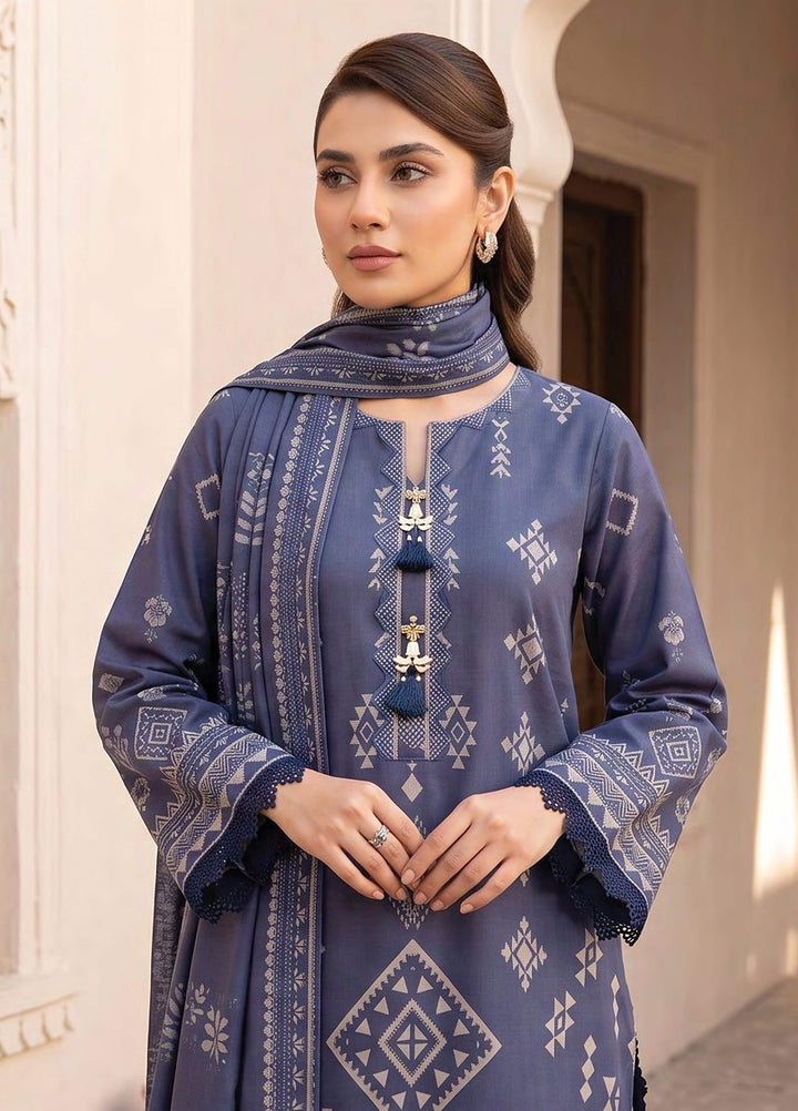 Lakhany Unstitched Printed Cashmi Wool 3 Piece Suit LSM26UCW LG-RK-0197-C - Casual Collection