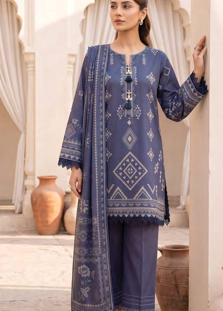 Lakhany Unstitched Printed Cashmi Wool 3 Piece Suit LSM26UCW LG-RK-0197-C - Casual Collection