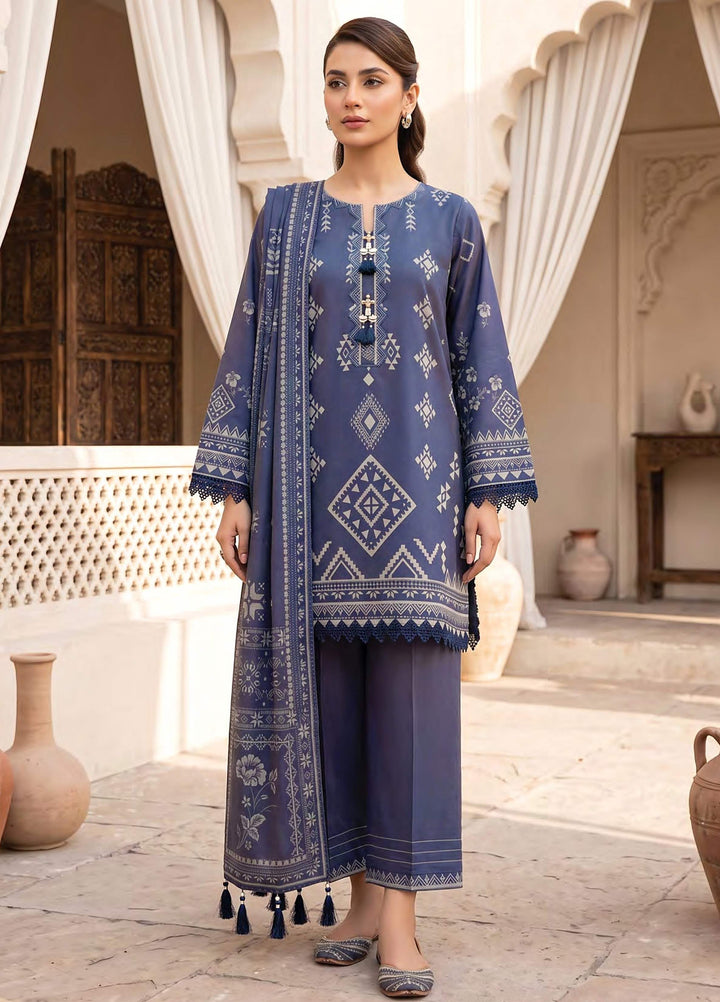 Lakhany Unstitched Printed Cashmi Wool 3 Piece Suit LSM26UCW LG-RK-0197-C - Casual Collection
