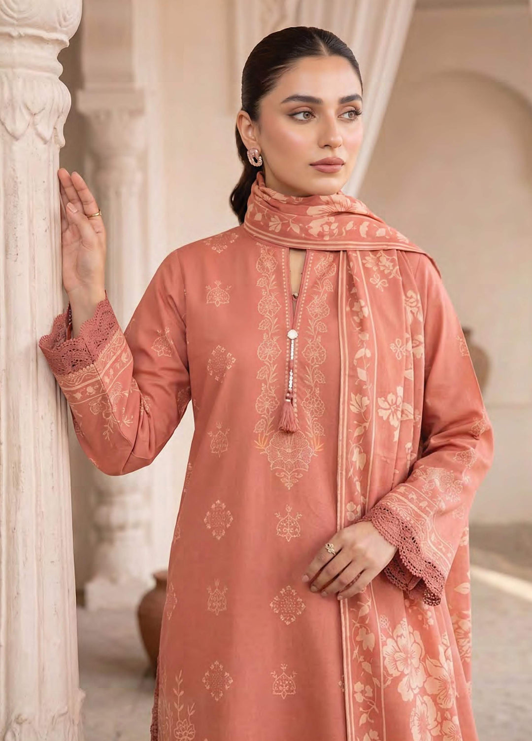Lakhany Unstitched Printed Cashmi Wool 3 Piece Suit LSM26UCW LG-RL-0528-A - Casual Collection