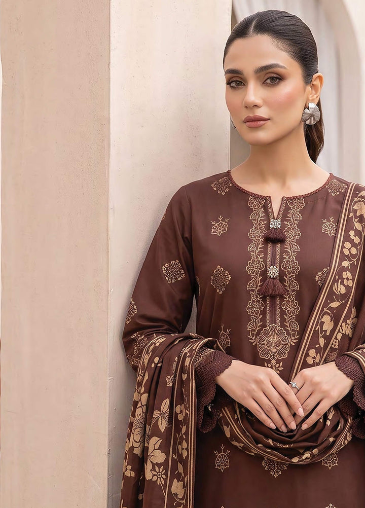 Lakhany Unstitched Printed Cashmi Wool 3 Piece Suit LSM26UCW LG-RL-0528-B - Casual Collection
