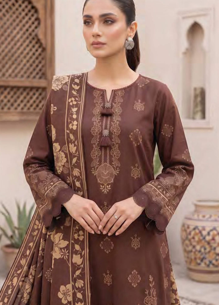 Lakhany Unstitched Printed Cashmi Wool 3 Piece Suit LSM26UCW LG-RL-0528-B - Casual Collection
