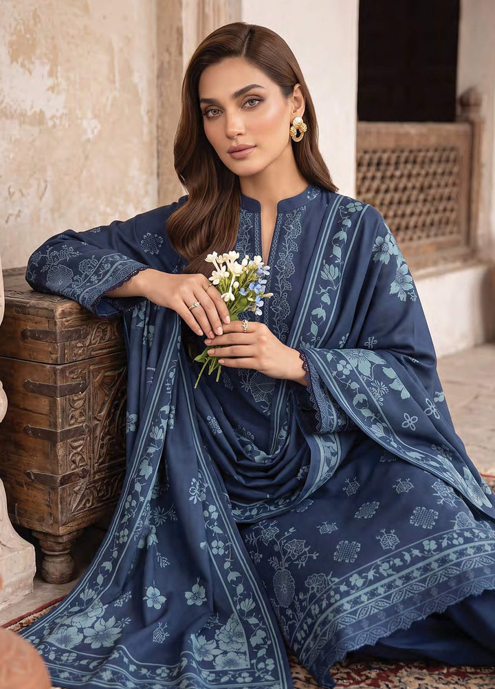Lakhany Unstitched Printed Cashmi Wool 3 Piece Suit LSM26UCW LG-RL-0528-C - Casual Collection