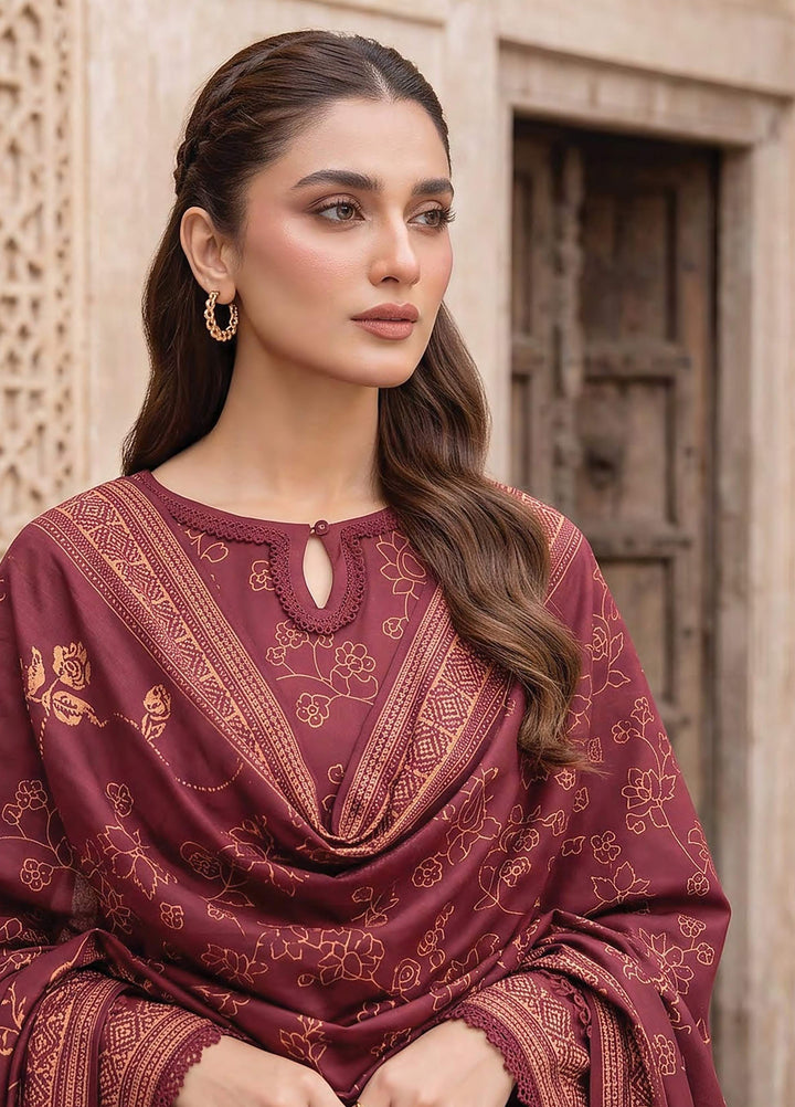Lakhany Unstitched Printed Cashmi Wool 3 Piece Suit LSM26UCW LG-RL-0529-B - Casual Collection