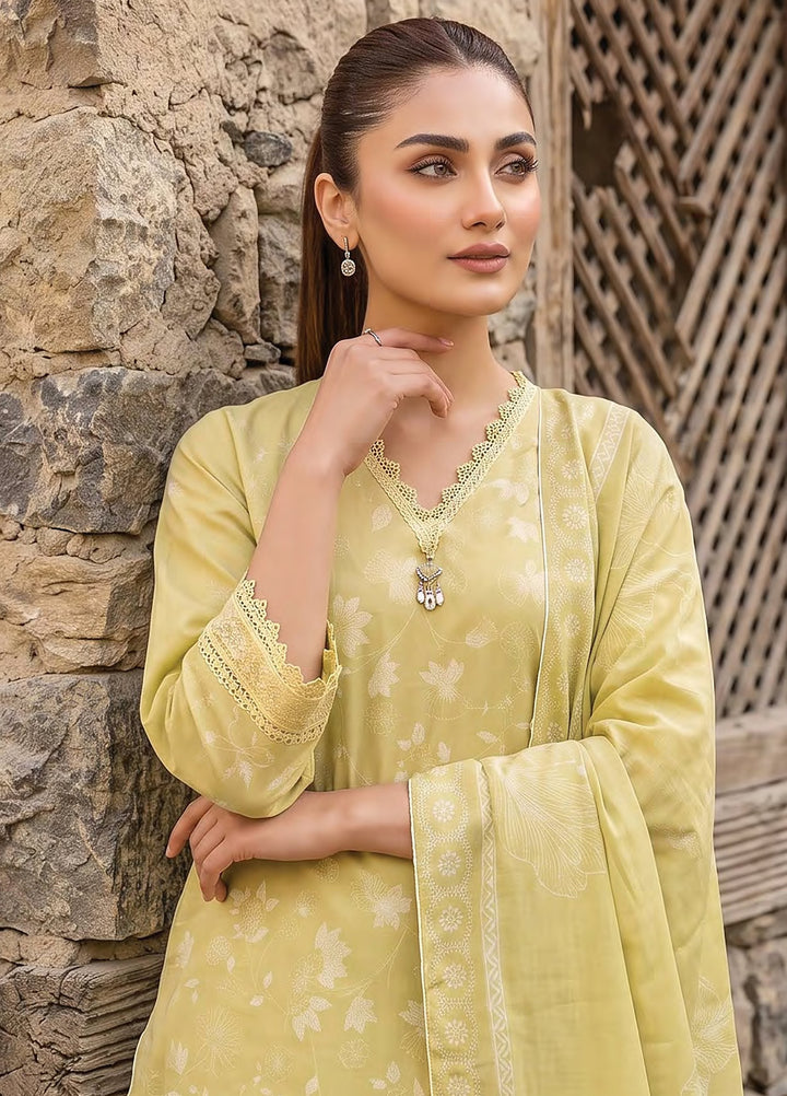 Lakhany Unstitched Printed Pashmina 3 Piece Suit LSM26UP LG-SG-0163-A - Casual Collection